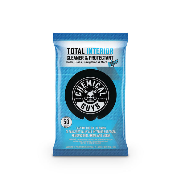 Lingettes nettoyantes et protectrices intérieures Chemical Guys (50 lingettes)