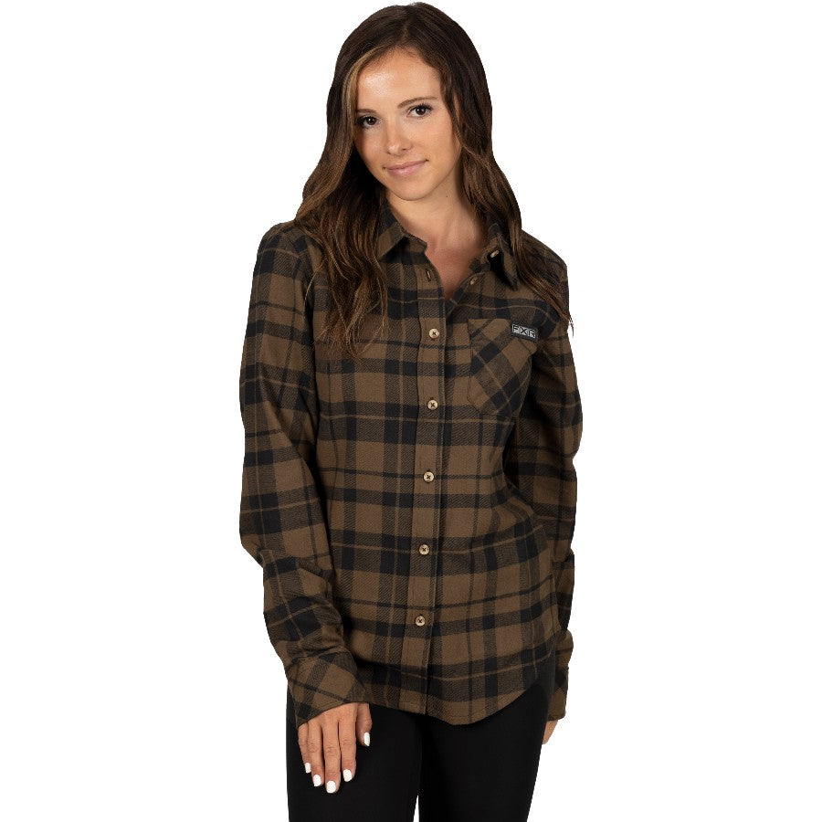 Chemise boutonnée en flanelle Timber pour femme FXR (liquidation)