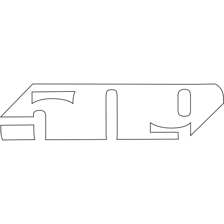 509 Slash Logo Diecut Sticker, 10"