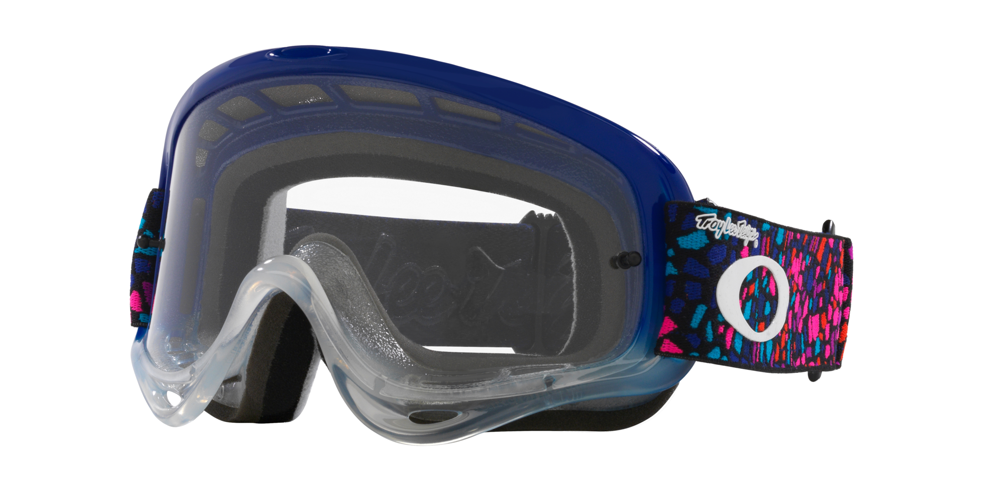 Lunettes de protection Oakley O-Frame Troy Lee Designs Series MX, TLD Tessell Blue avec verres transparents