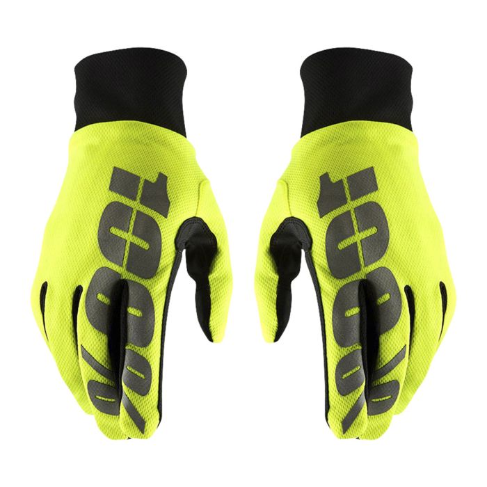 100% Hydromatic MX/MTB Glove, Flo Yellow, XL