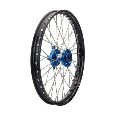 Roue de moto tout-terrain Tusk Impact (noir/argent/bleu)