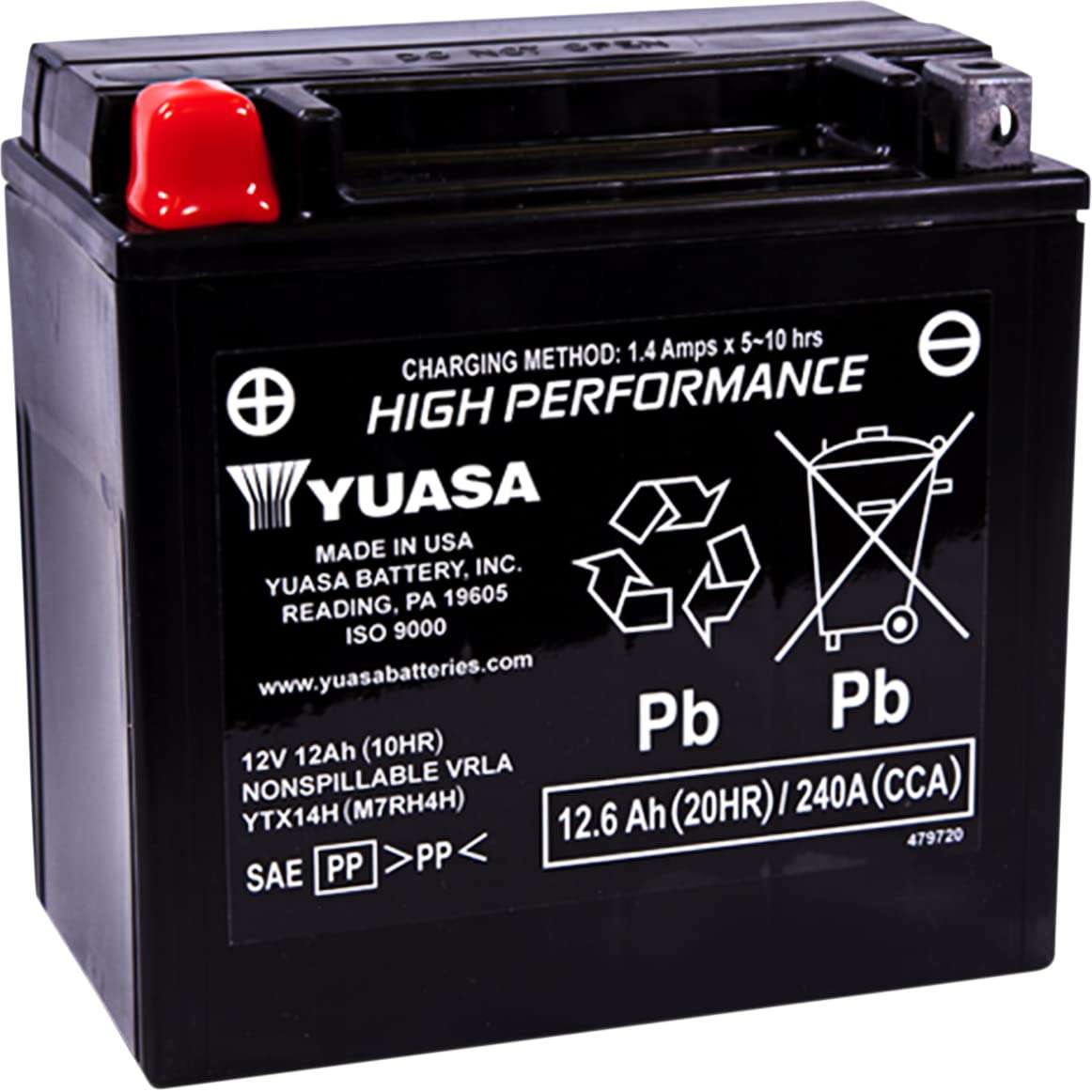 Yuasa Factory Activated High Performance Maintenance Free Battery