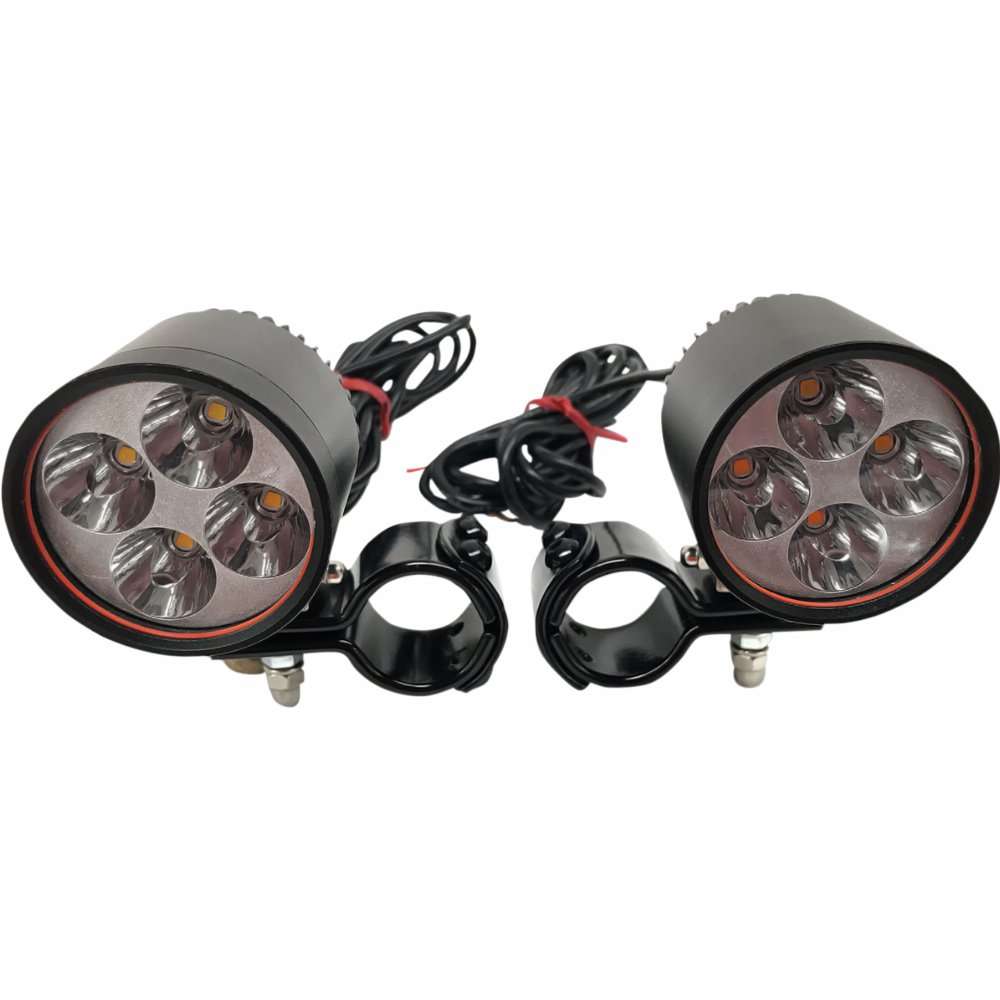 Feux de conduite à LED pour moto Rivco 2&quot; avec pinces 1,25&quot;