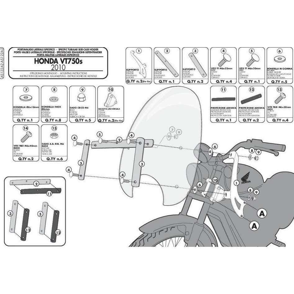 Kit de montage de pare-brise Kappa Metric Cruiser