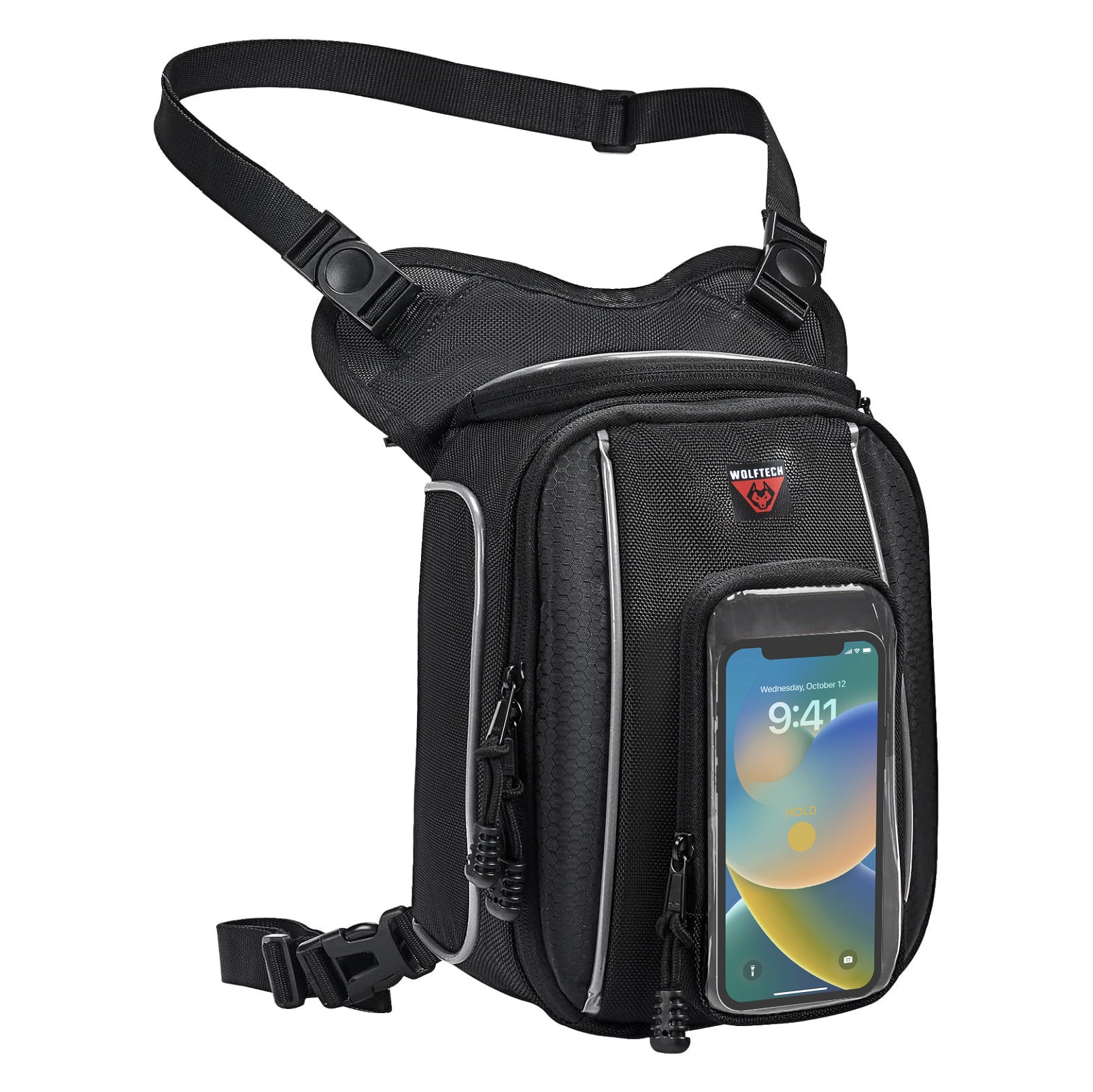Sacoche de réservoir à écran tactile Wolftech, 6,7 pouces