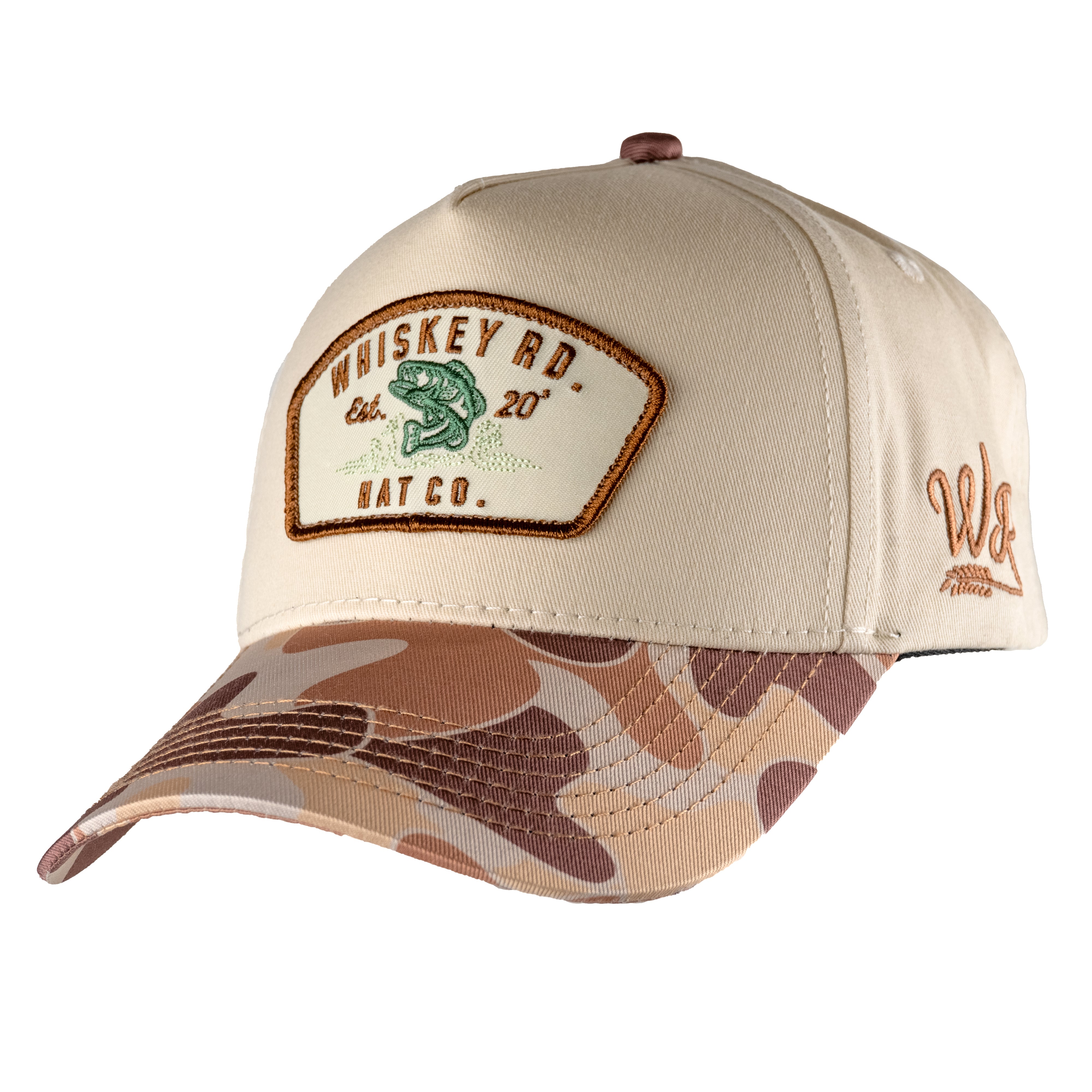 Casquette 5 panneaux motif poisson de la collection Outdoor de Whiskey Road Inc.