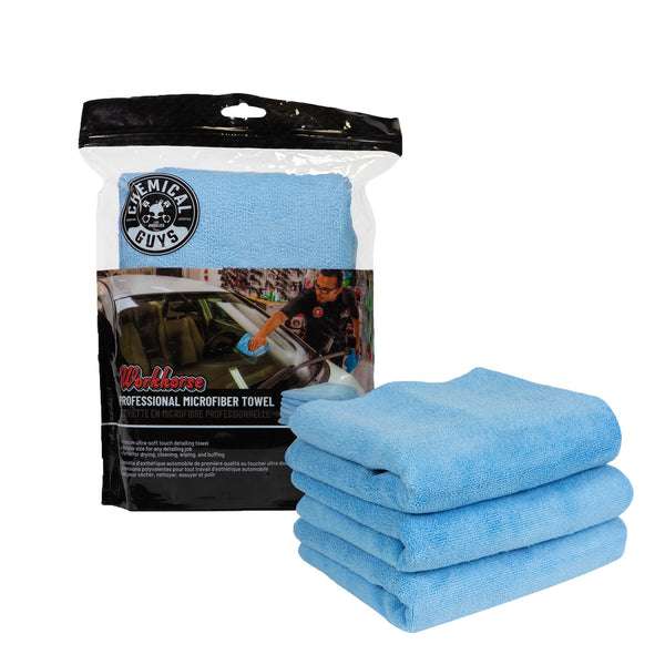 Chemical Guys Workhorse Professional Grade Microfiber Towel (3 Pack)