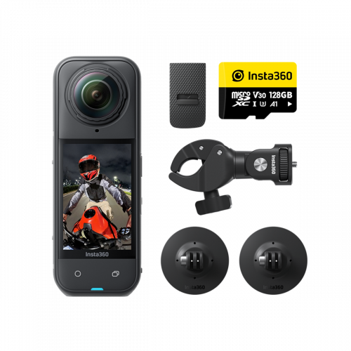Insta360 X5 Action Camera - Motorcycle Bundle