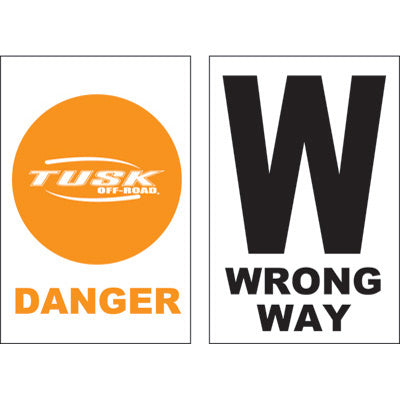 Tusk Course Marker Danger &amp; Wrong Way Sign, 50 Pack