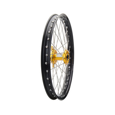 Roue de moto tout-terrain Tusk Impact (noir/argent/jaune)