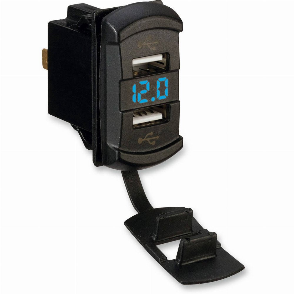 Chargeur USB double avec moniteur de tension Moose Utility Division
