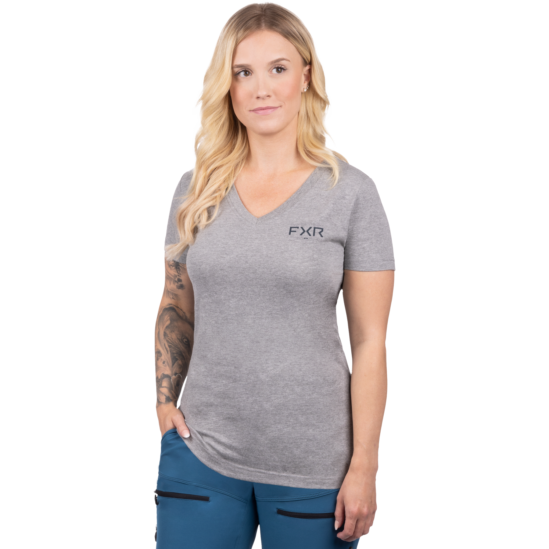 FXR Women's Helium Premium V-Neck Tee