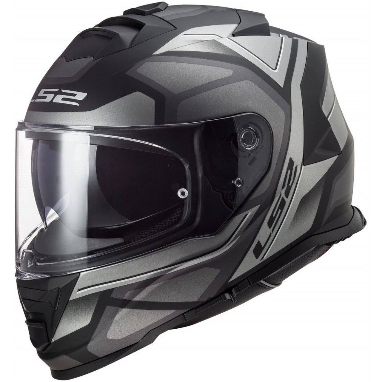 LS2 Assault Petra Full Face Helmet (Matte Black/Graphite/Grey)