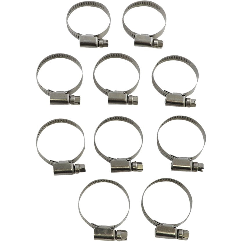 Parts Unlimited Embossed Stainless Steel Hose Clamps