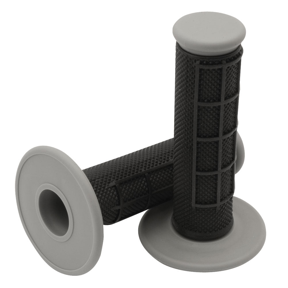 Tusk Dual Compound MX Grips, Black/Grey