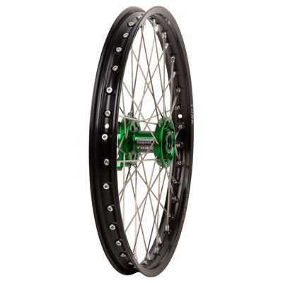 Roue de moto tout-terrain Tusk Impact (noir/argent/vert)