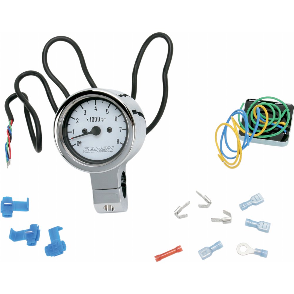 Baron Custom Accessories Bullet Motorcycle Tachometer