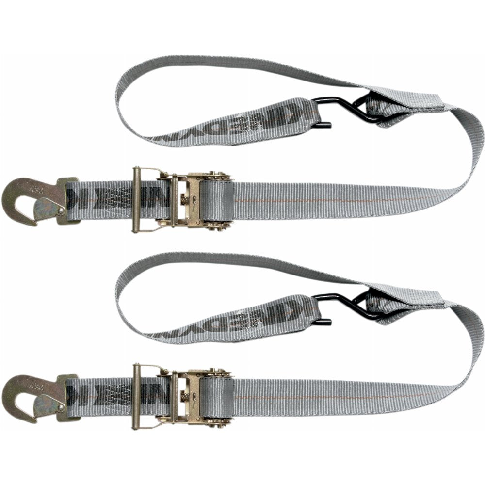 Steadymate Cinchtite 6 Ratchet Tie-Downs w/ Snap Hooks &amp; Soft Loops by Kinedyne