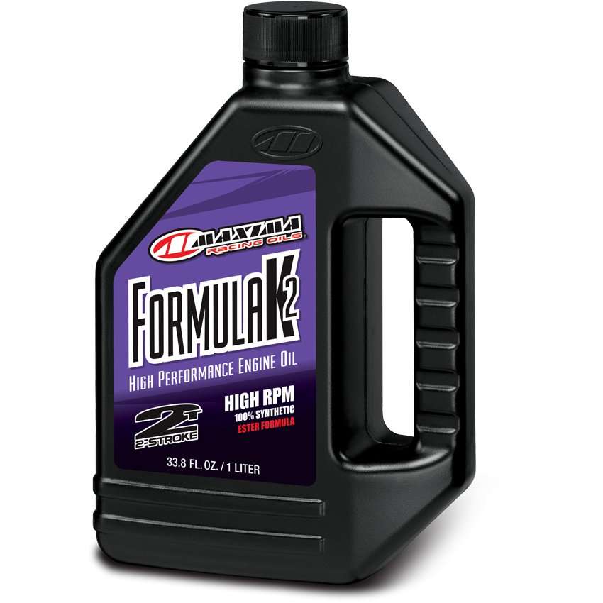Huile moteur synthétique à haut régime Maxima Formula K2 pour moteurs 2 temps à ester