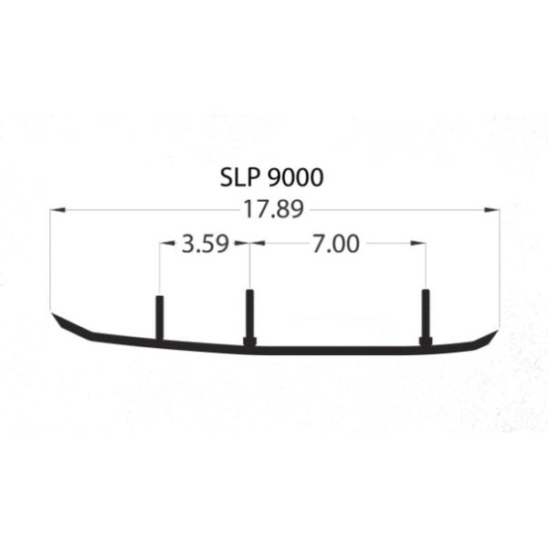 Barres d'usure pour motoneiges Woody's Standard Series pour skis SLP de rechange