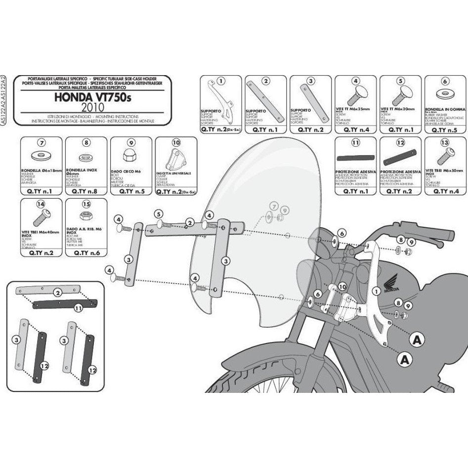 Kappa Metric Cruiser Windshield Mounting Kit