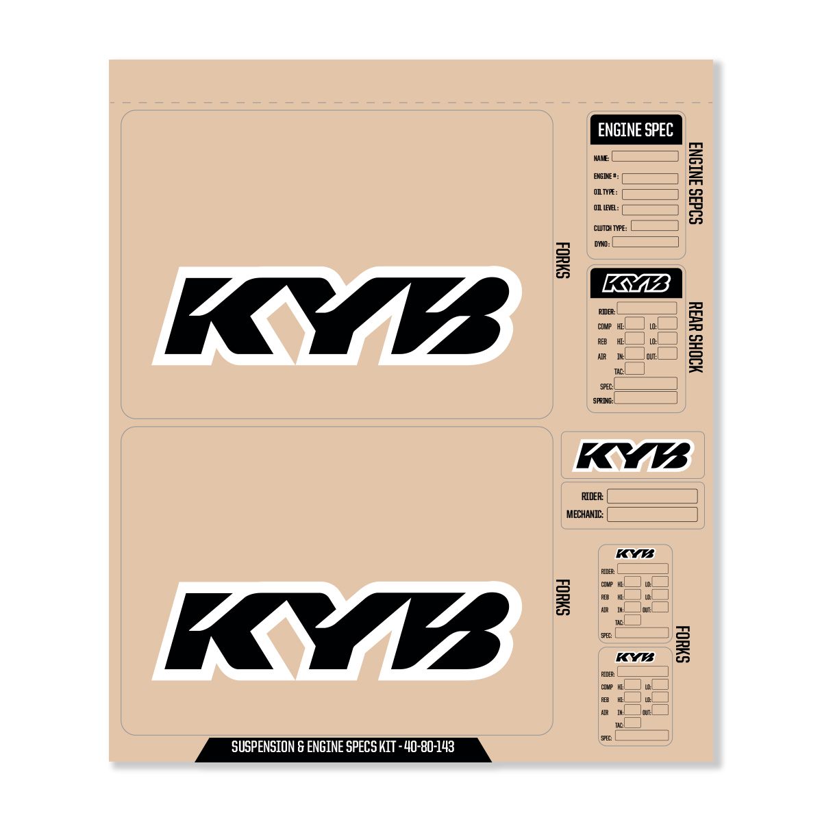 D&#39;COR Visuals KYB Decal Kit (Closeout)