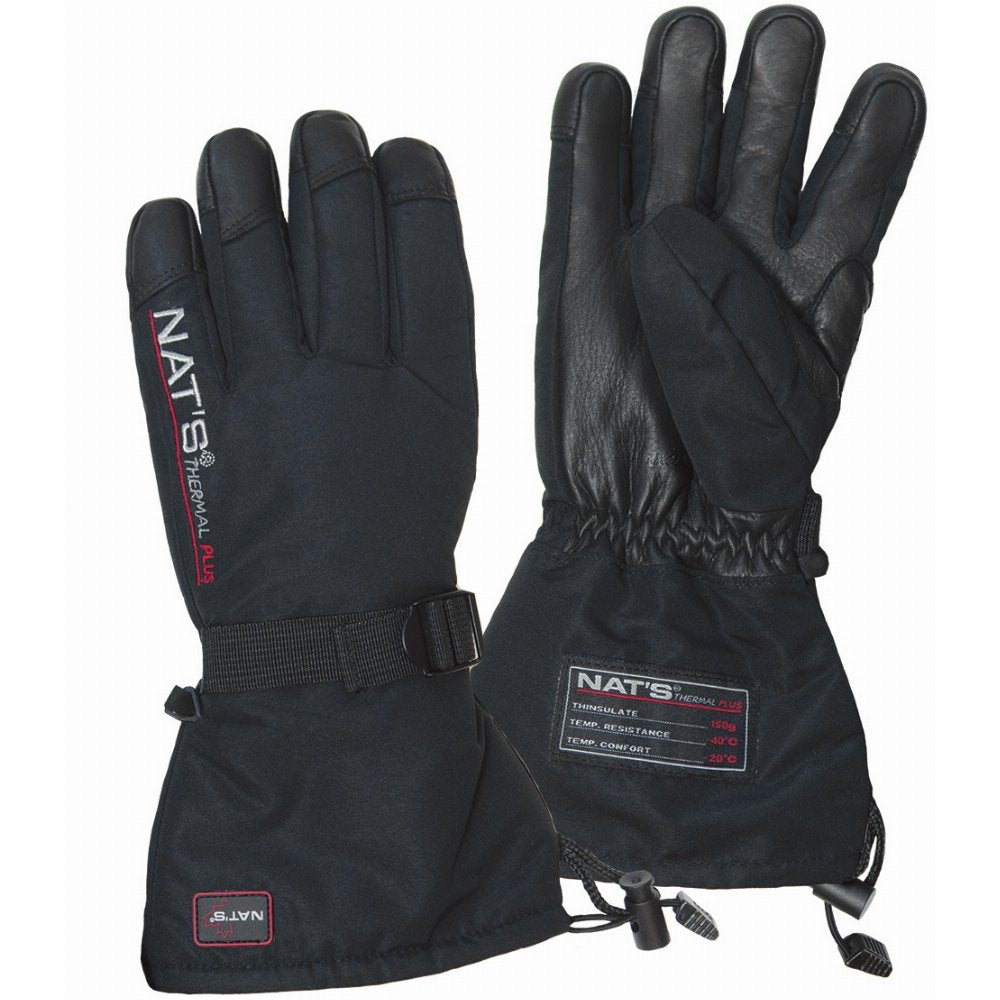 Gants d'hiver en peau de cerf de Nat (noir)
