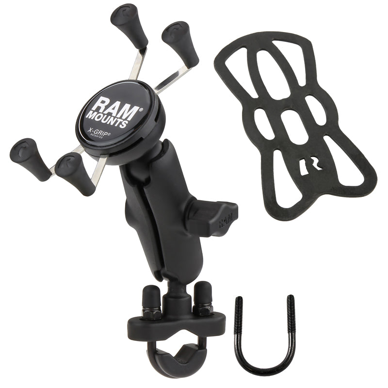 RAM Mounts X-Grip Phone Mount w/ Handlebar U-Bolt Base