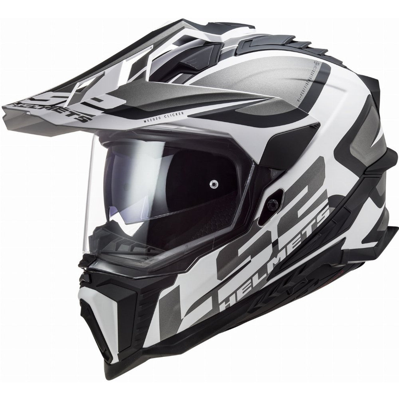 LS2 Explorer Alter Dual Sport Helmet (Matte Black/White)