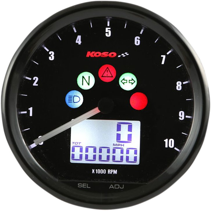 Koso TNT-02 Multi-Function Motorcycle Speedometer/Tachometer