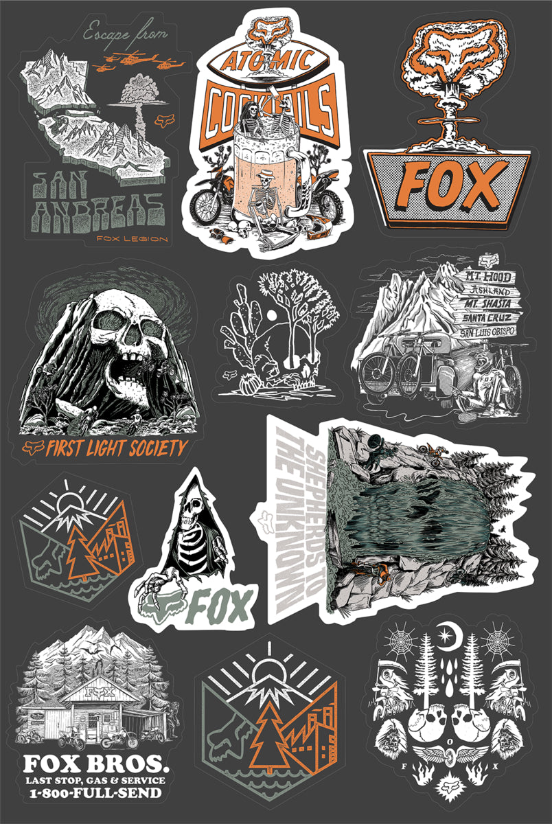Kit d'autocollants Fox Racing Atlas
