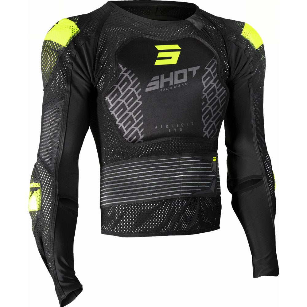 Shot Youth Airlight 2.0 Protection Jacket (Black/Neon Yellow)