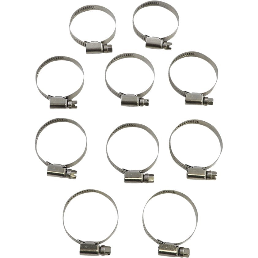 Parts Unlimited Embossed Stainless Steel Hose Clamps