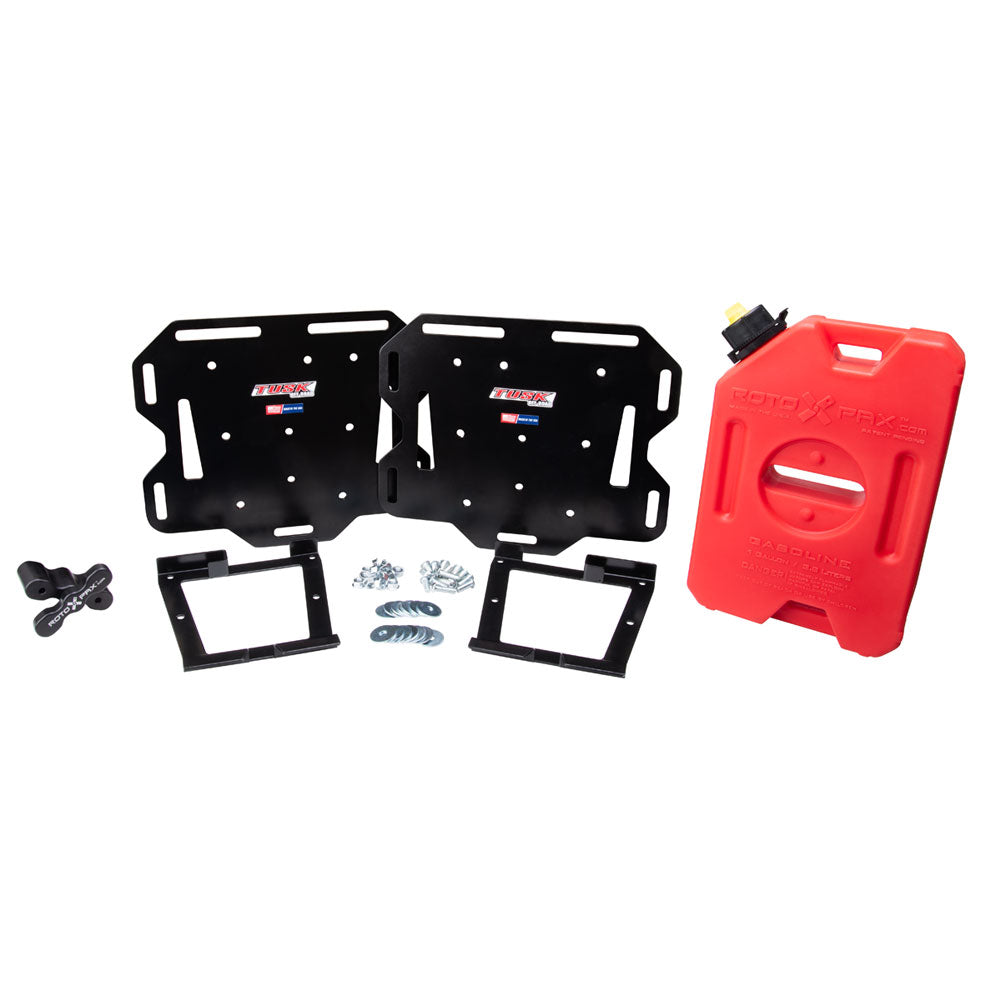 Tusk Pannier Rack Soft Luggage Mount w/ Rotopax Mount &amp; 1 Gal. Fuel Pack