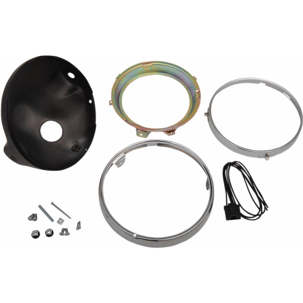 Coque de phare de moto à montage latéral EMGO 7"