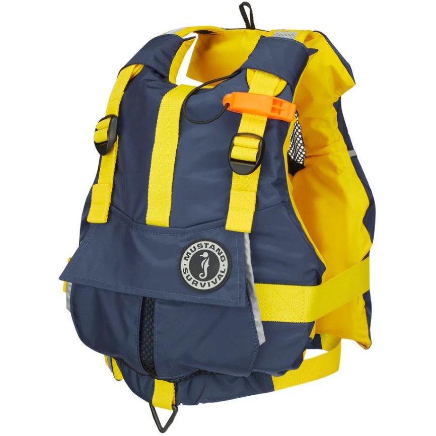 Gilet en mousse Mustang Survival Bobby Youth (bleu gris/jaune)
