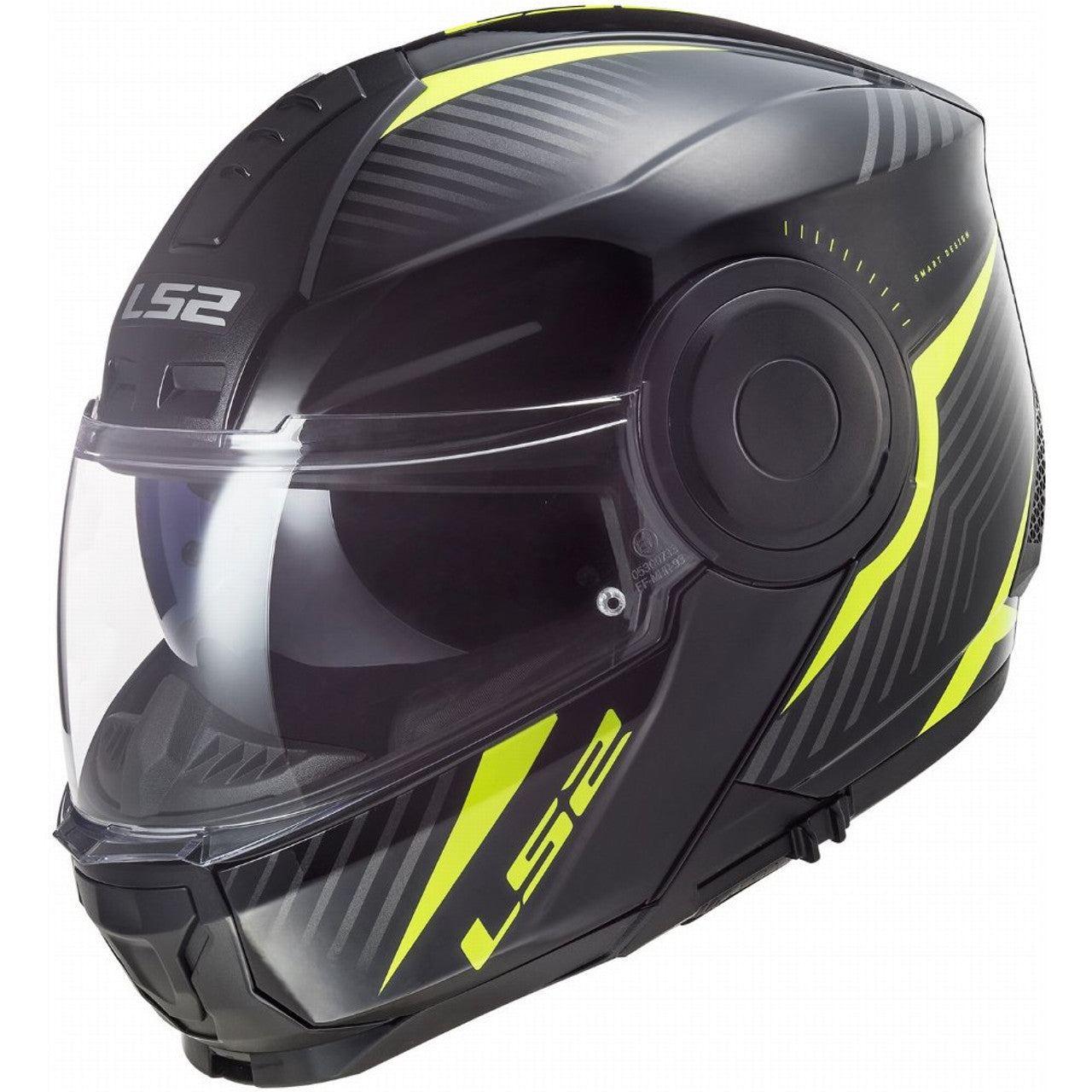 Casque modulaire LS2 Horizon Skid (noir/jaune haute visibilité)