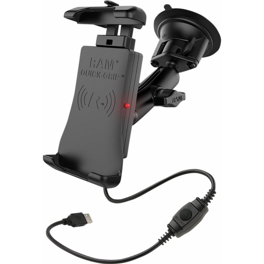 RAM Mounts Quick-Grip Wireless Charging Phone Holder w/ Mount