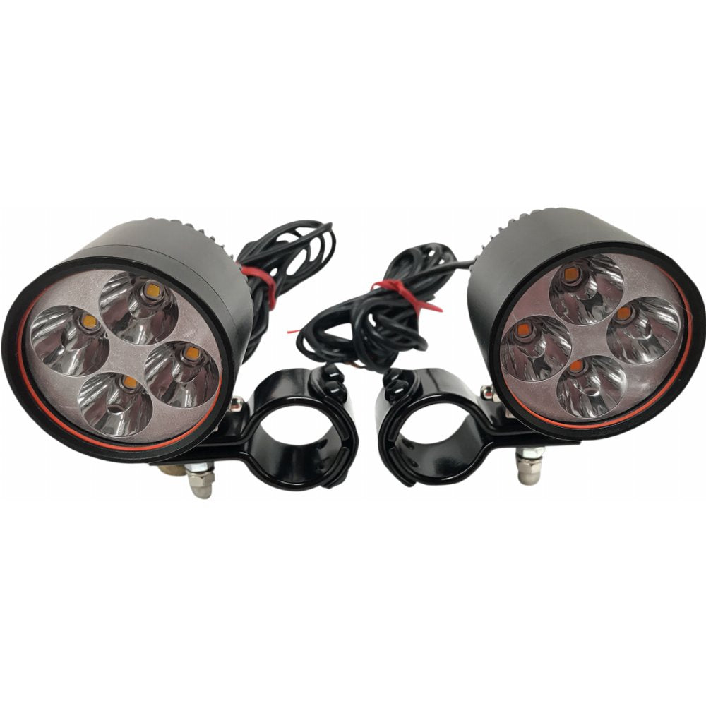 Feux de conduite à LED pour moto Rivco 2" avec pinces 1,25"
