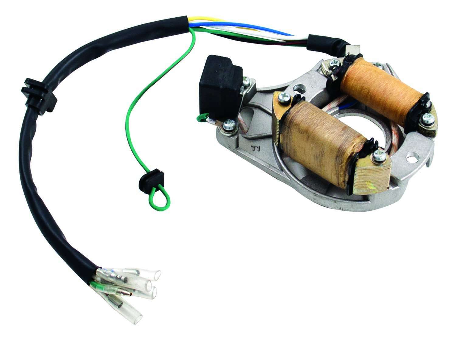 MOGO Parts Stator/Magneto, 2-Coil with Mount Plate (5+2 Wire)