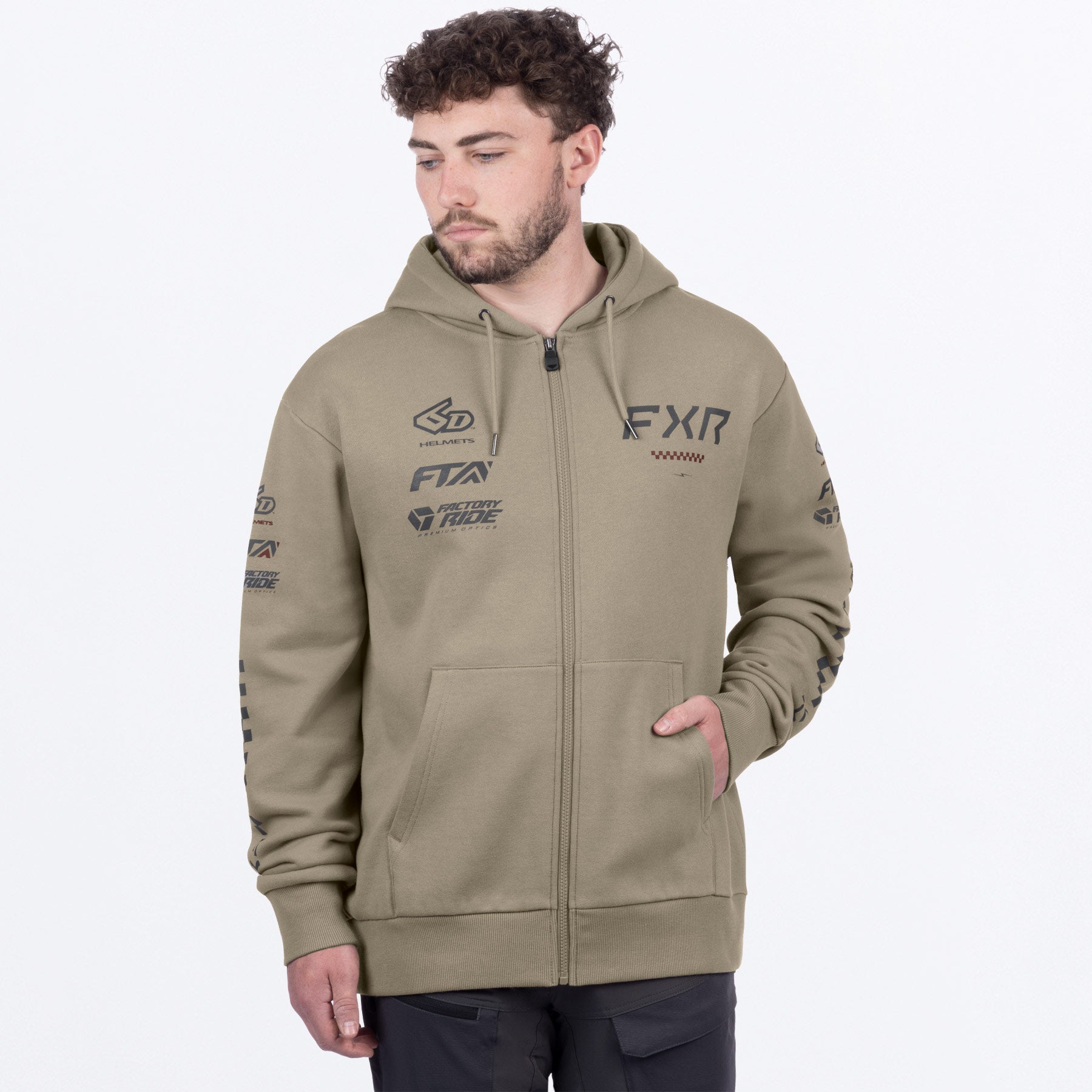 FXR Stack Cotton Zip Up Hoodie