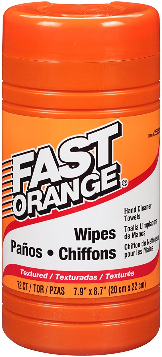 Permatex Fast Orange Wipes, 72 pack