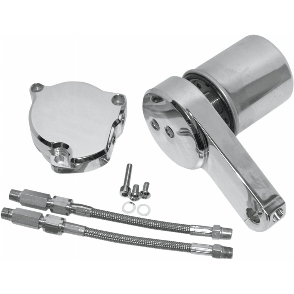 Baron Custom Accessories Motorcycle Oil Filter Relocation Kit