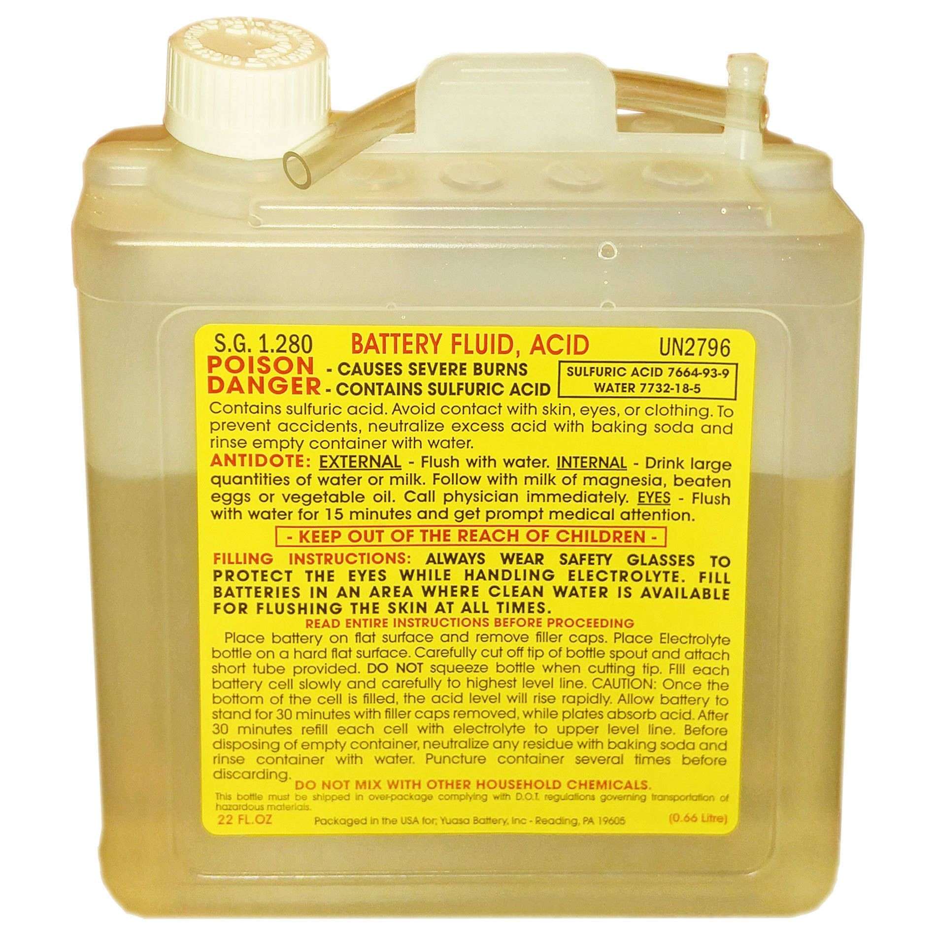 Yuasa Battery Acid Bottle