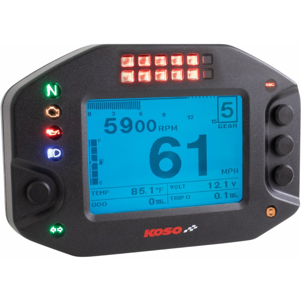 Compteur/enregistreur de données multifonctions pour moto Koso RS-2