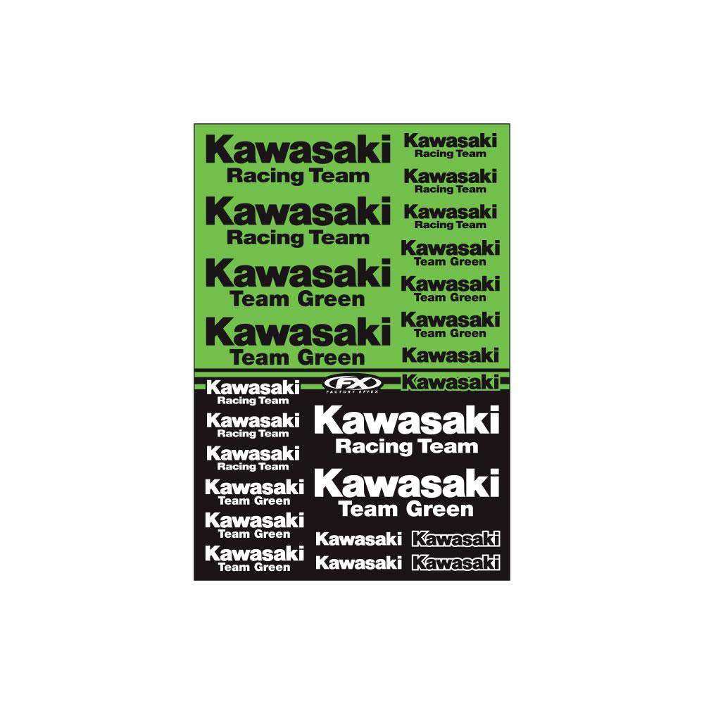 Kit graphique de course Factory Effex Kawasaki