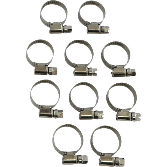 Parts Unlimited Embossed Stainless Steel Hose Clamps