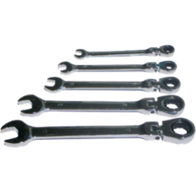 Wolftech 5 Piece Ratchet Combo Wrench Set