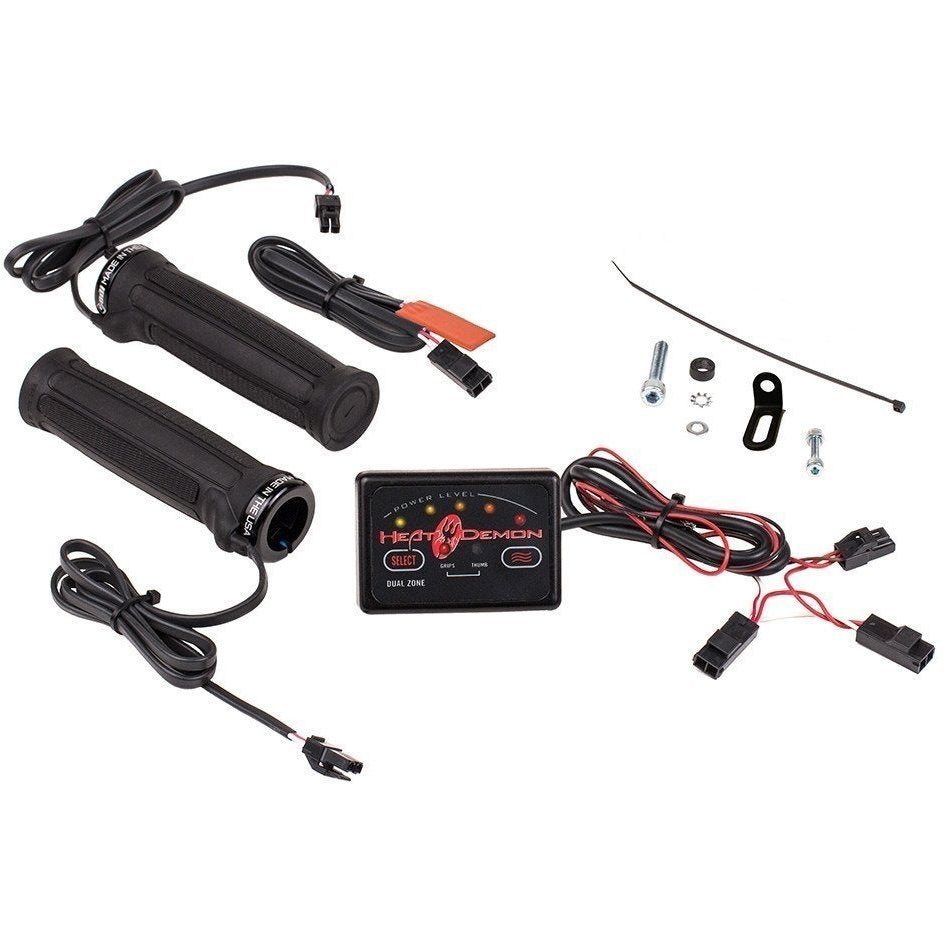 Heat Demon Clamp-On Dual Zone Heated Grip Kit w/Thumb